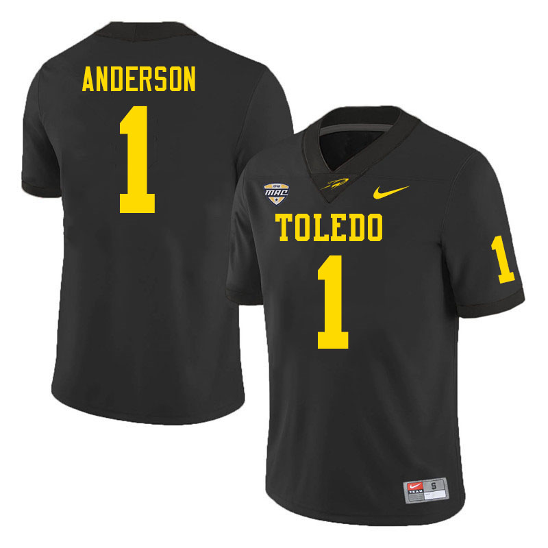 Toledo Rockets #1 Tycen Anderson College Football Jerseys Stitched Sale-Black